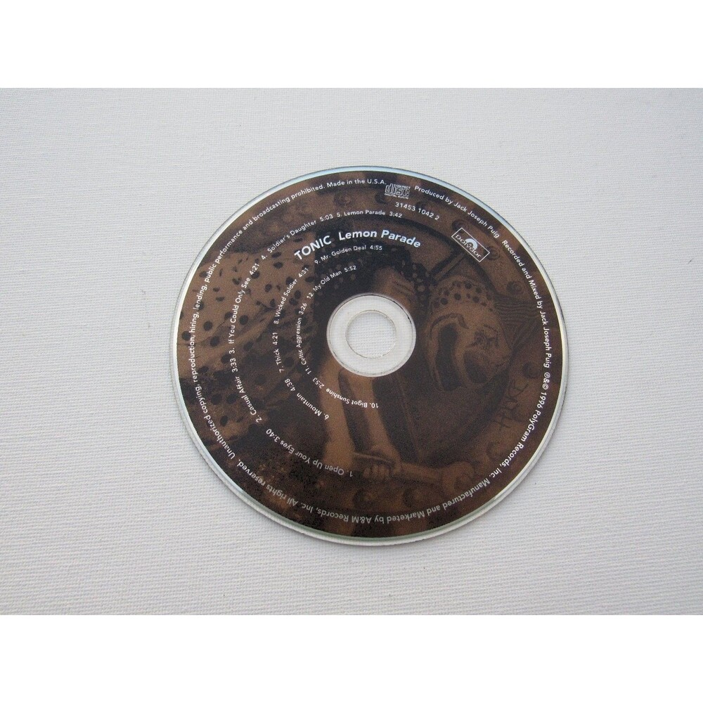 Tonic – Lemon Parade CD 1996 Alt Rock Post-Grunge Polydor A&M